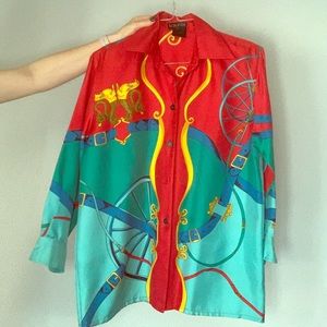 Laurel Multi-color Silk Blouse
